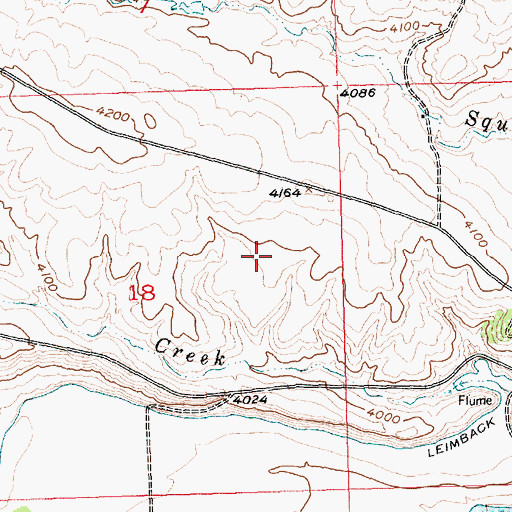 Topographic Map of 04S22E18ADCA01 Well, MT