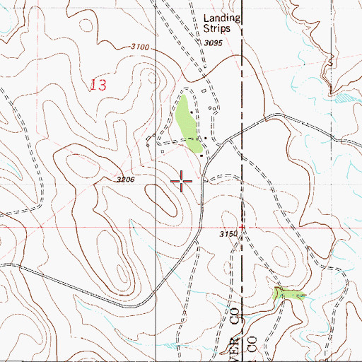 Topographic Map of 04S54E13CAA_01 Well, MT