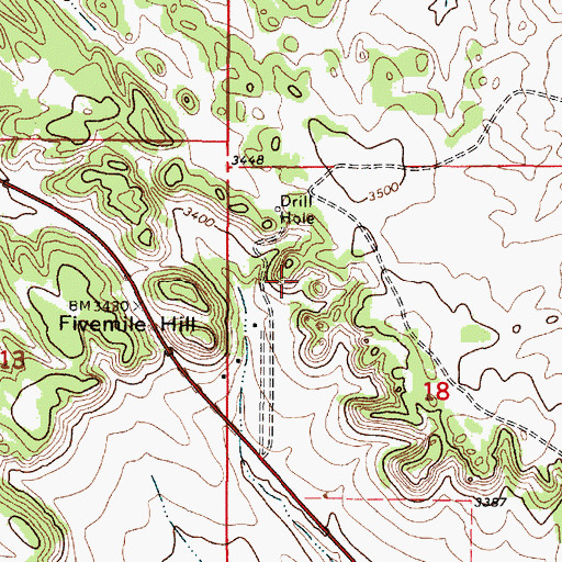 Topographic Map of 04S51E18BC__01 Well, MT
