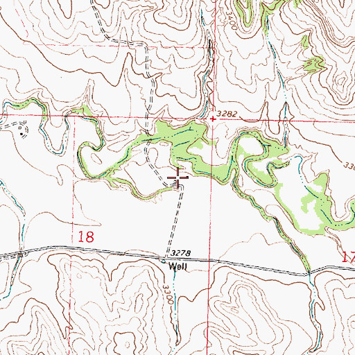 Topographic Map of 04S36E18AADC01 Well, MT