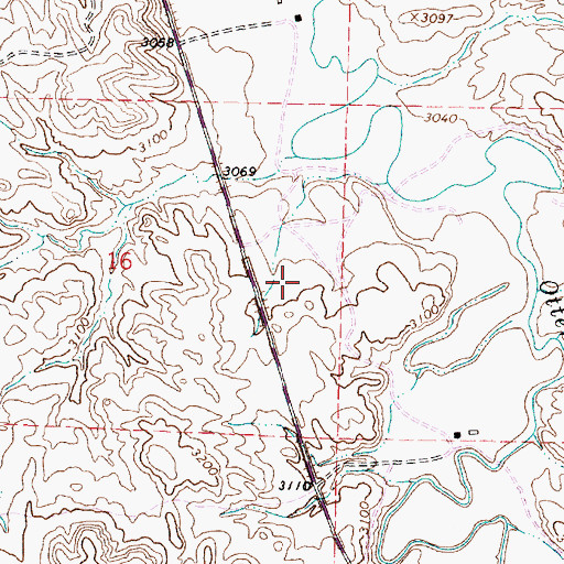 Topographic Map of 04S45E09DDAC01 Well, MT