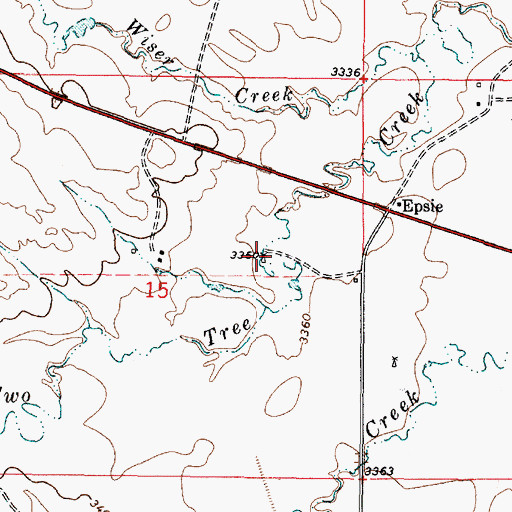 Topographic Map of 04S49E15ADCC01 Well, MT