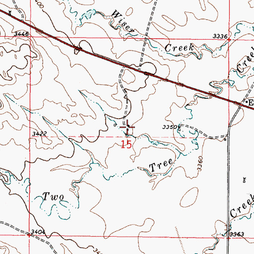 Topographic Map of 04S49E15BDDC01 Well, MT