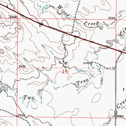 Topographic Map of 04S49E15BDDD01 Well, MT