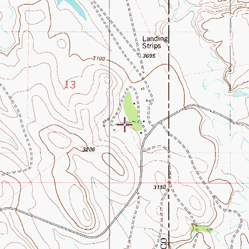 Topographic Map of 04S54E13DAC_01 Well, MT