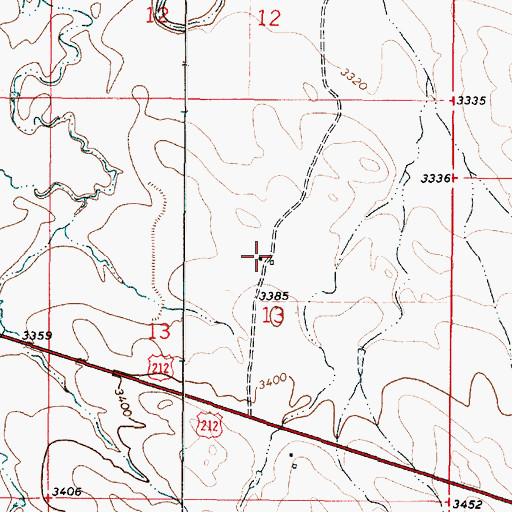 Topographic Map of 04S49E13ABCC01 Well, MT