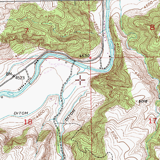 Topographic Map of 04S17E18AADD01 Well, MT