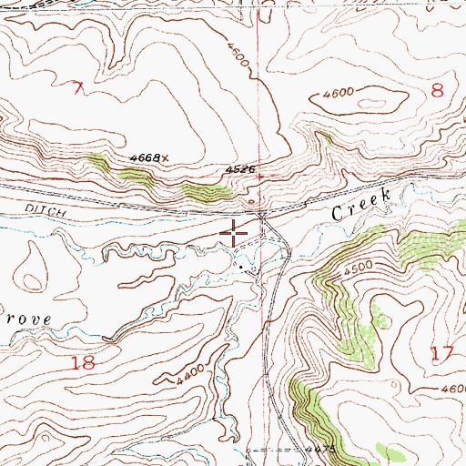 Topographic Map of 04S18E18ADAA01 Well, MT