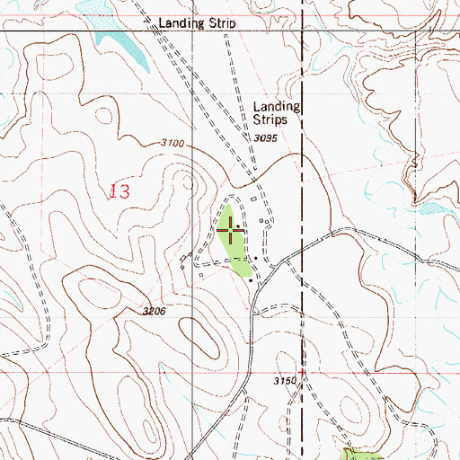 Topographic Map of 04S54E13DABD01 Well, MT