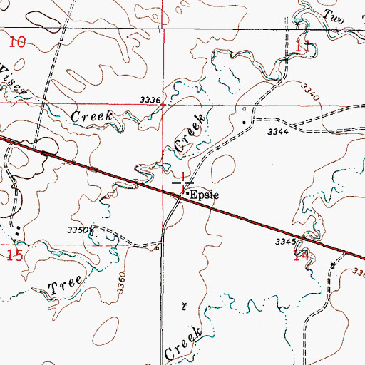 Topographic Map of 04S49E14BCBD01 Well, MT