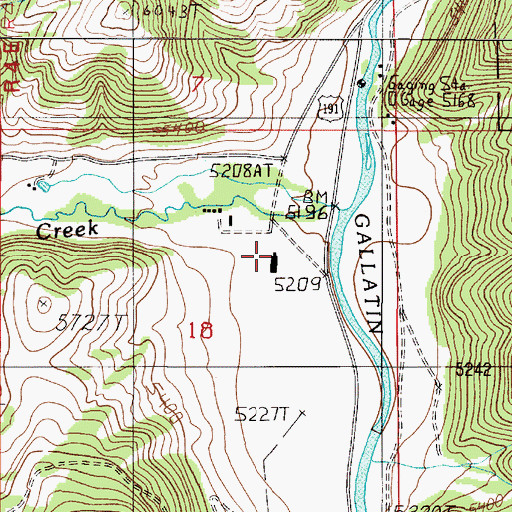 Topographic Map of 04S04E18ACAA01 Well, MT