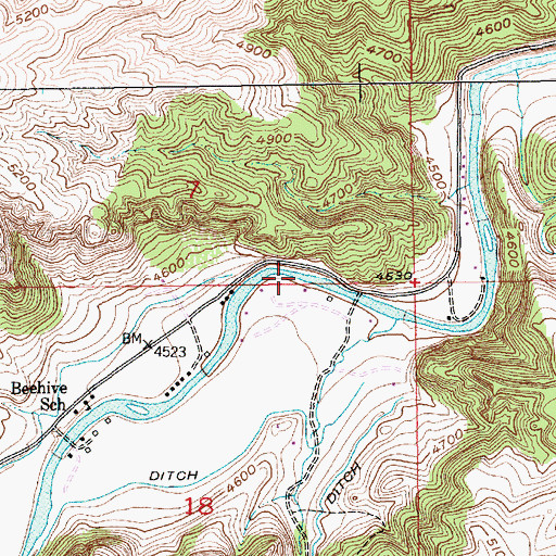Topographic Map of 04S17E07DCDD01 Well, MT