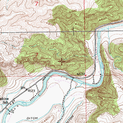 Topographic Map of 04S17E18AABB01 Well, MT