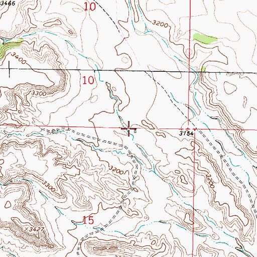 Topographic Map of 04S43E15ABA_01 Well, MT