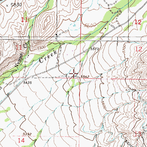Topographic Map of 04S05W11DDDD01 Well, MT