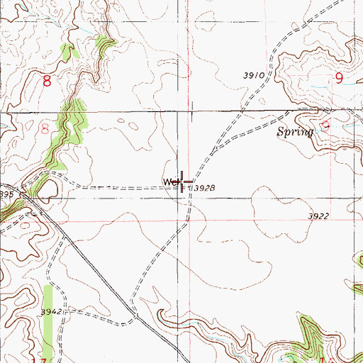 Topographic Map of 04S60E08DDAD01 Well, MT