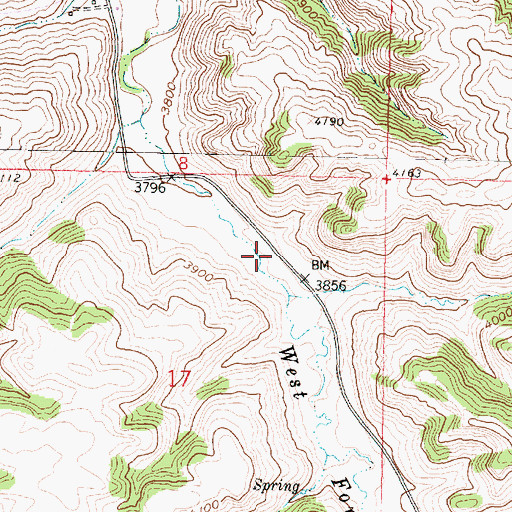 Topographic Map of 04S40E17ABD_01 Well, MT