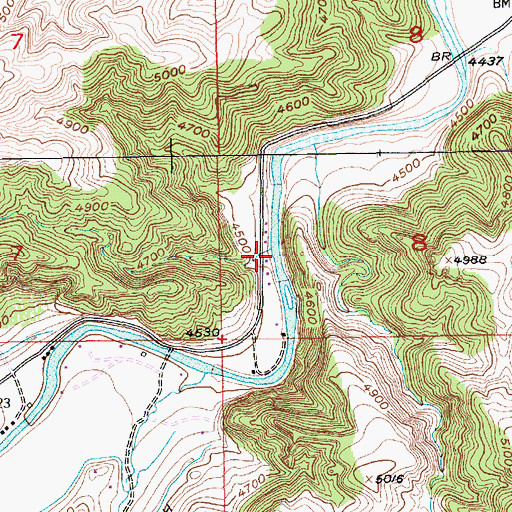 Topographic Map of 04S17E08CCAC01 Well, MT