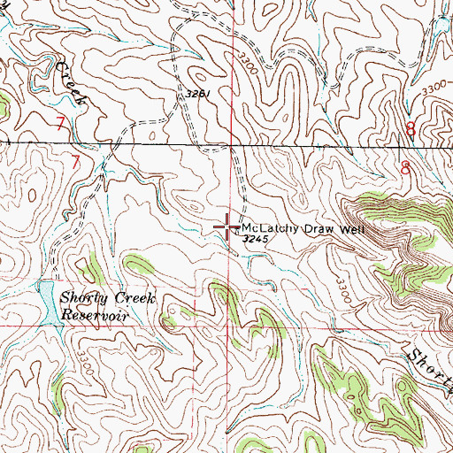 Topographic Map of 04S46E08CBCC01 Well, MT