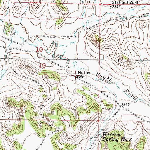 Topographic Map of 04S46E10DABC01 Well, MT