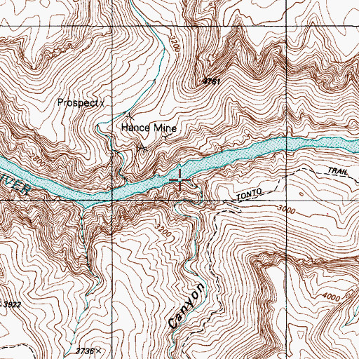 Topographic Map of Mineral Canyon, AZ