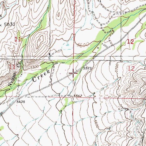 Topographic Map of 04S05W12CCBB01 Well, MT
