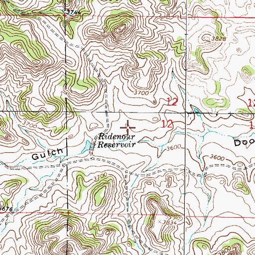 Topographic Map of 04S47E12CABD01 Well, MT