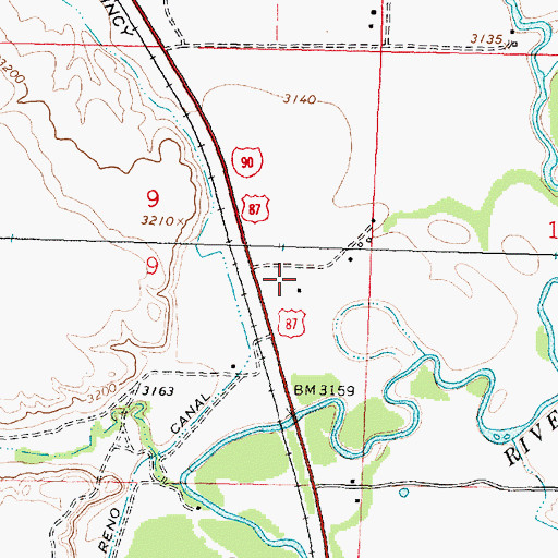 Topographic Map of 04S35E09DABA01 Well, MT