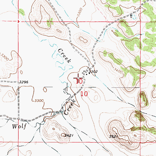 Topographic Map of 04S50E10ACCC01 Well, MT