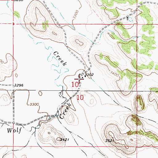 Topographic Map of 04S50E10ACCB01 Well, MT