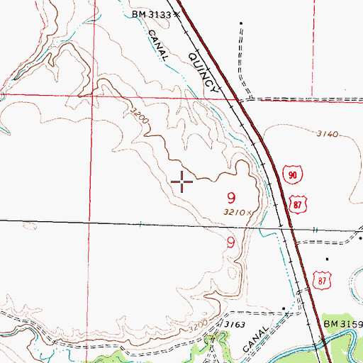 Topographic Map of 04S35E09BA__01 Well, MT