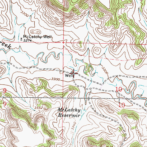 Topographic Map of 04S46E10BCBA01 Well, MT
