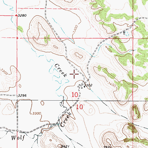Topographic Map of 04S50E10BDAD01 Well, MT