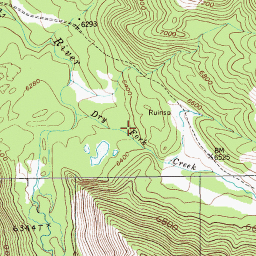 Topographic Map of 04S13E12BCBA01 Well, MT
