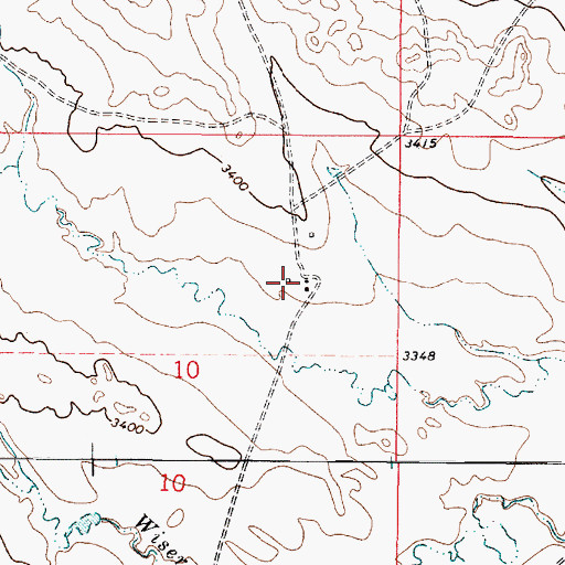 Topographic Map of 04S49E10ADBC01 Well, MT