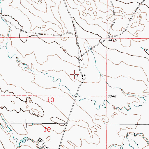 Topographic Map of 04S49E10ACAD01 Well, MT
