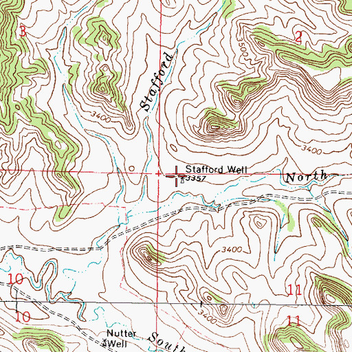 Topographic Map of 04S46E11BBBA01 Well, MT