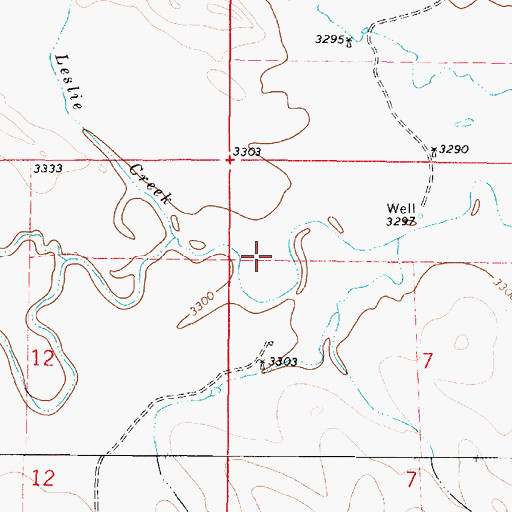 Topographic Map of 04S50E07BCCD01 Well, MT