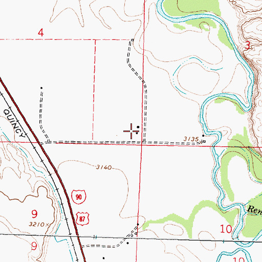 Topographic Map of 04S35E04DDDD01 Well, MT
