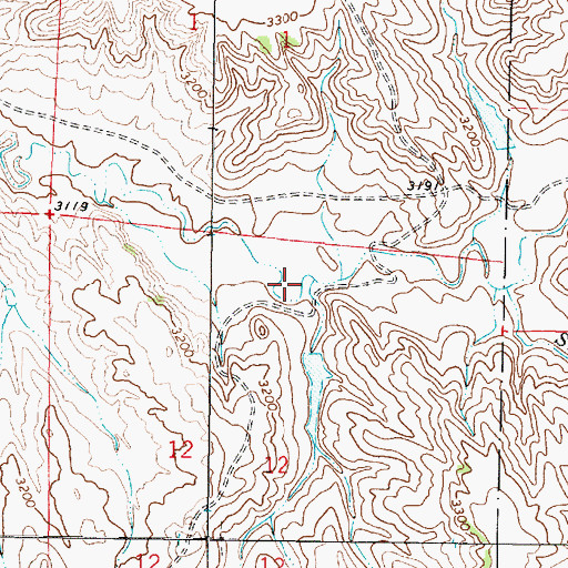 Topographic Map of 04S45E12ABBC01 Well, MT