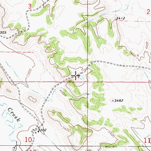 Topographic Map of 04S50E03DDDC01 Well, MT