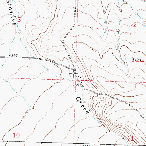 Topographic Map of 04S15W02CCCB01 Well, MT