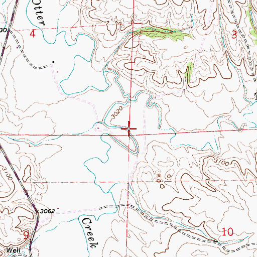 Topographic Map of 04S45E03CCC_01 Well, MT