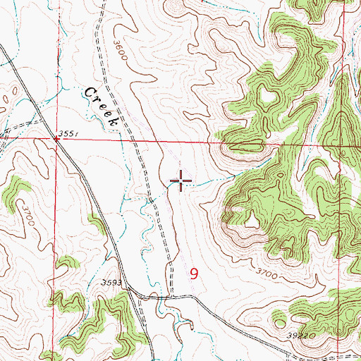 Topographic Map of 04S39E09BADA01 Well, MT