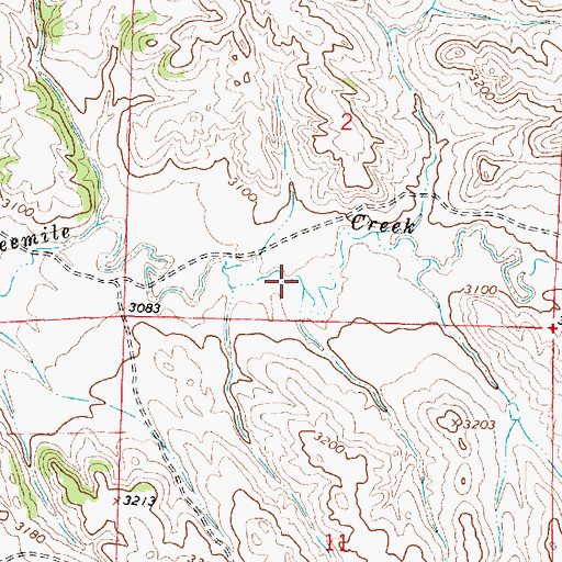 Topographic Map of 04S45E02CDDB01 Well, MT
