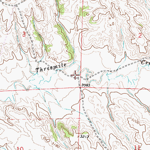 Topographic Map of 04S45E03DDDA01 Well, MT