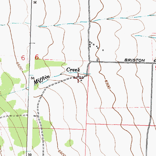 Topographic Map of 04S16W06DAAD01 Well, MT