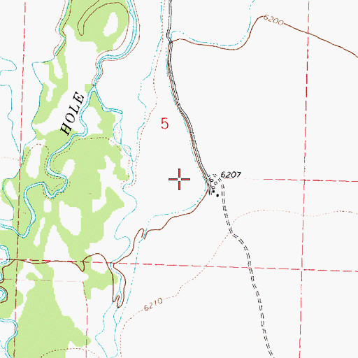 Topographic Map of 04S15W05DBCD01 Well, MT