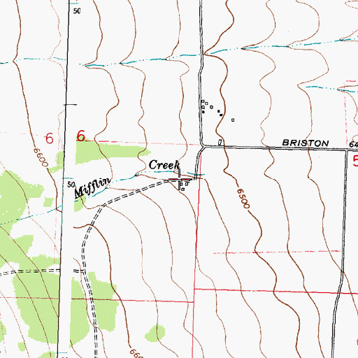 Topographic Map of 04S16W06DAAA01 Well, MT