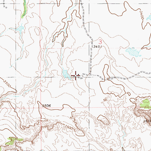 Topographic Map of 04S61E03CACC01 Well, MT